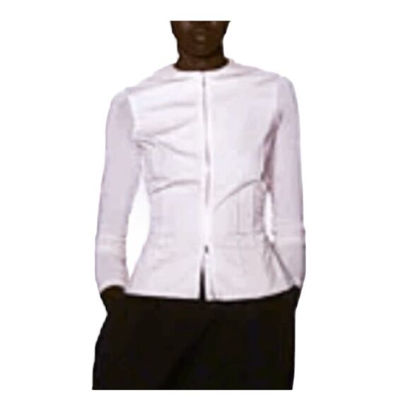 Donna Karan Blazer Jacket Fall 2002 Ready to Wear Runway Show Cream Stretch Knit - Picture 3 of 16